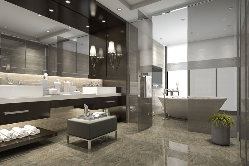 Modern and luxury bathroom